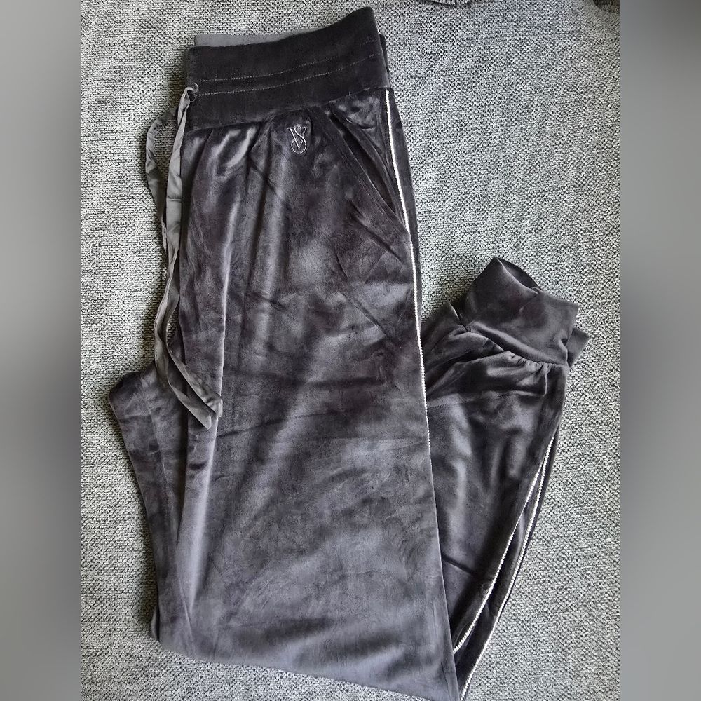 Victoria's Secret Charcoal Velour Joggers